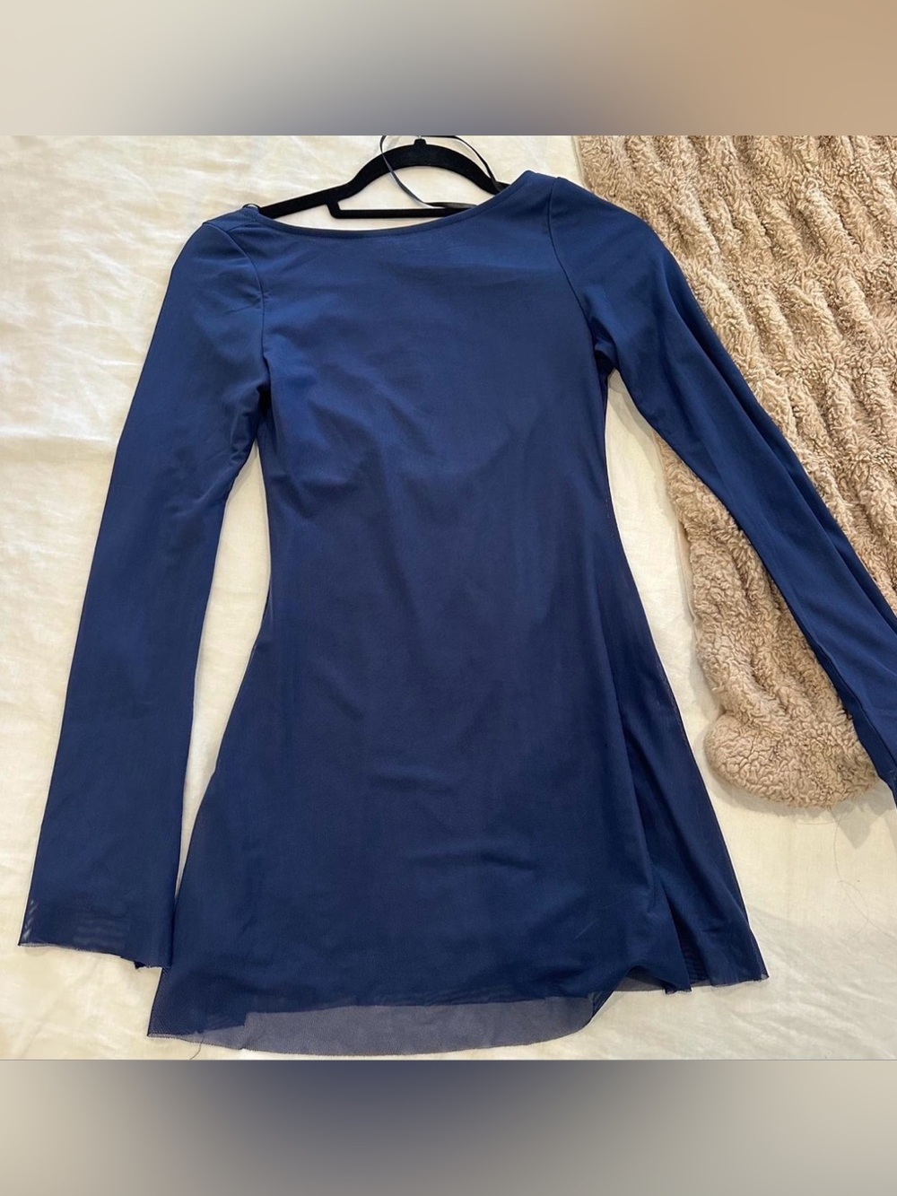 Princess Polly - Long Sleeve Navy Swing Dress